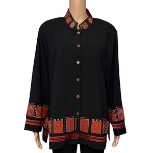 drapers and damons 1x Black Floral Embroidered Jacket